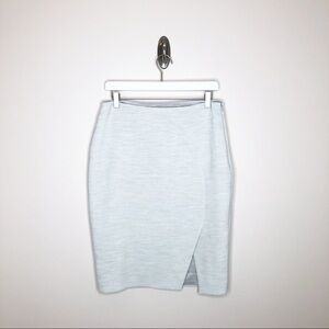 L.K. Bennett Handa Fitted Pencil Skirt Gray Melange Professional Size US 8